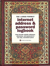 Gilded Floral Large-Format Internet Address & Password Logbook