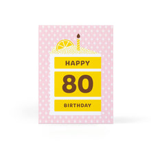Happy 80 Cake Birthday Card
