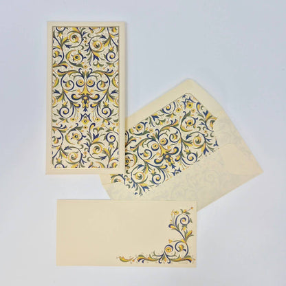 Long Portfolio Note Cards - CALLIGRAPHY