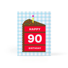 Happy 90 Cake Birthday Card