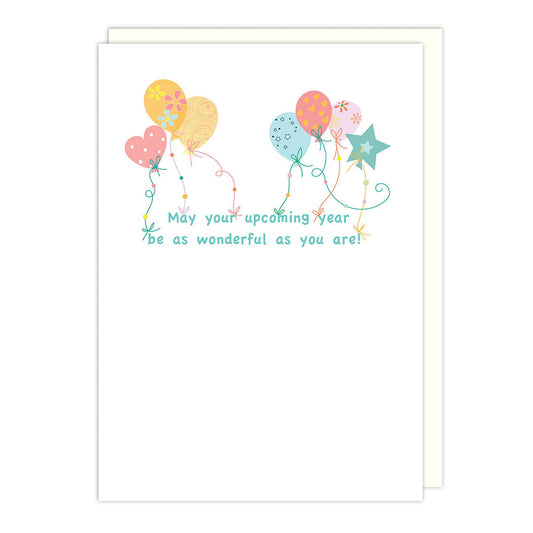 Party Balloons Birthday Card