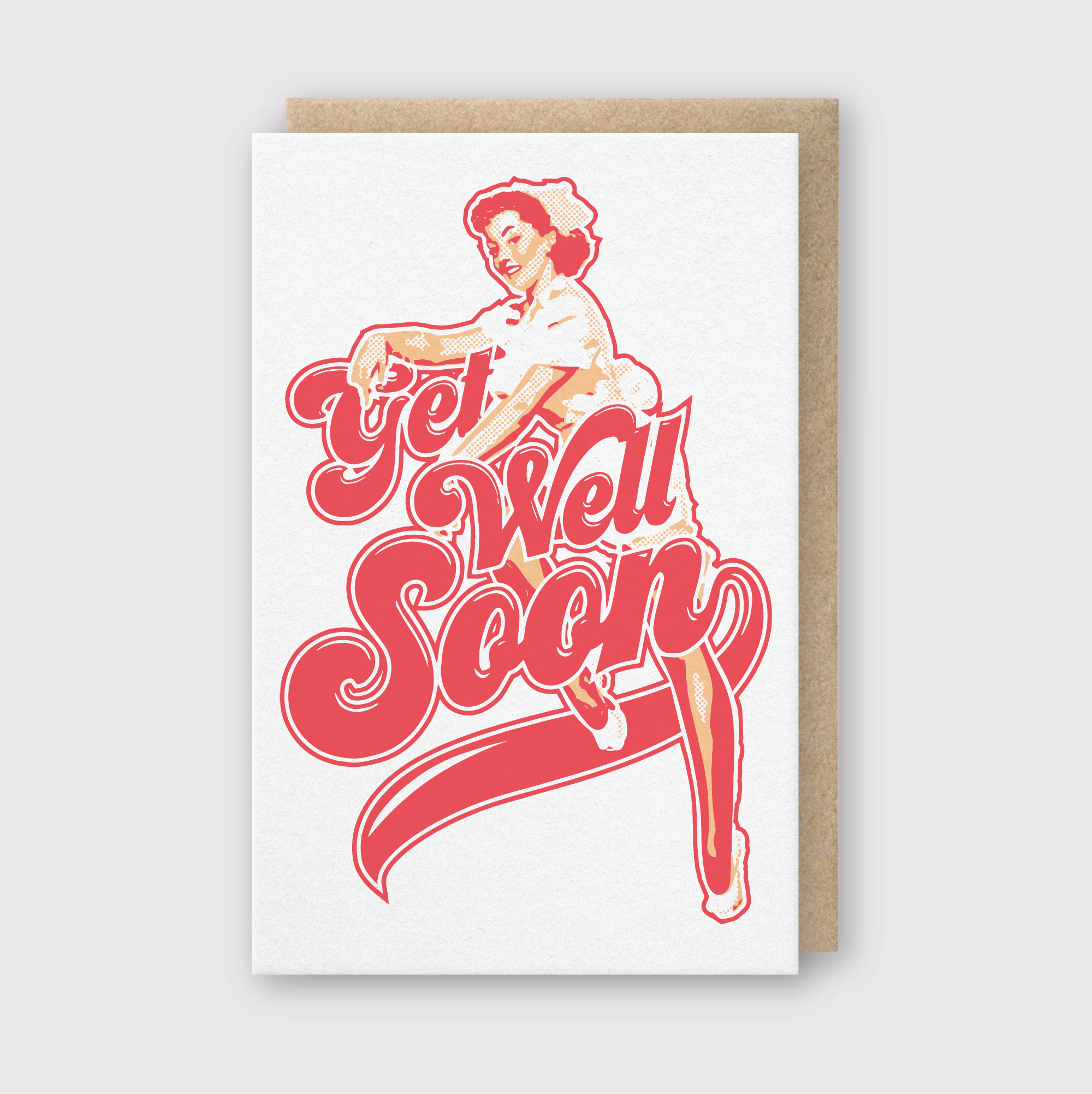 Get Well Nurse Greeting Card: 3 3/8" X 5 3/8