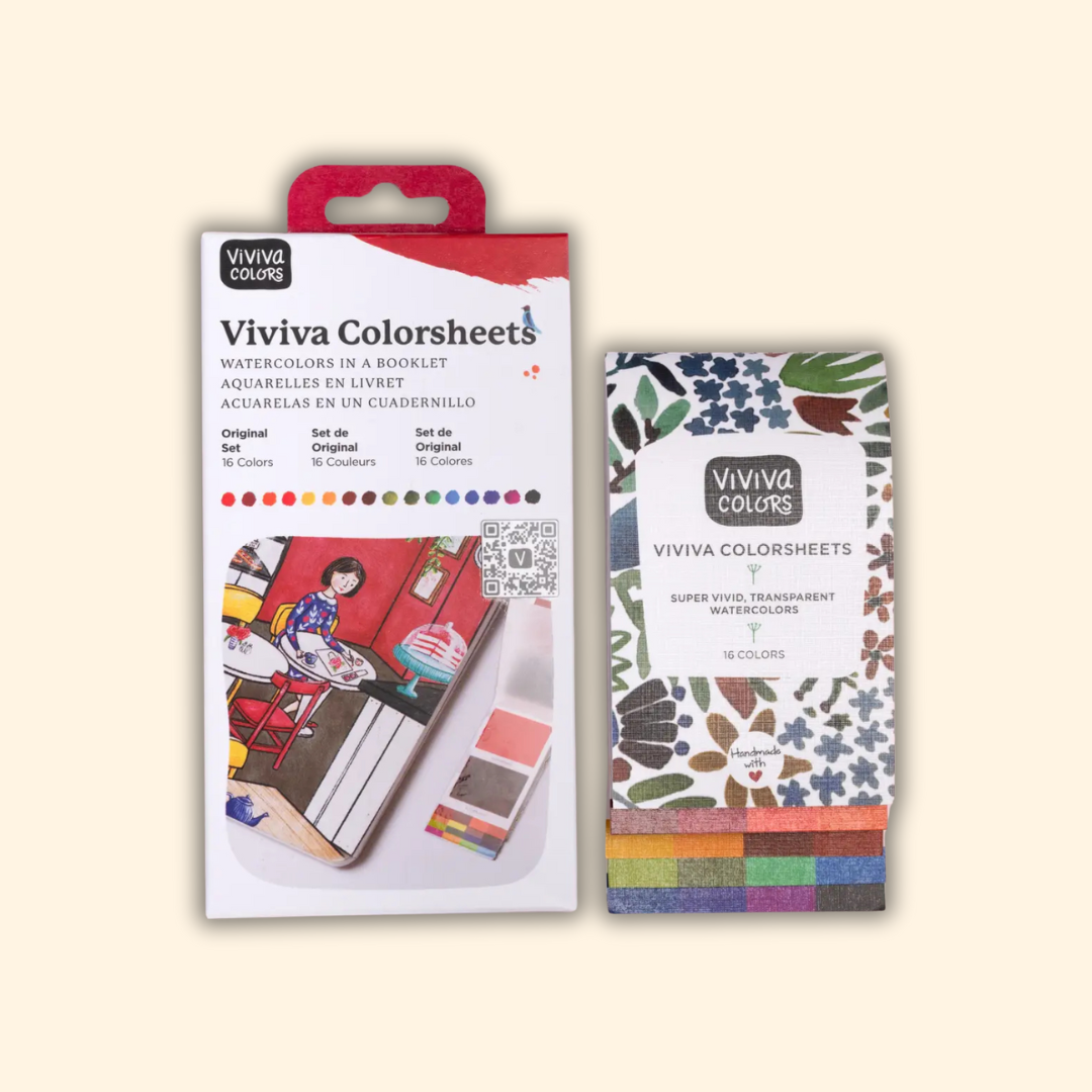 Watercolor Sheets - 16 Handmade Watercolors