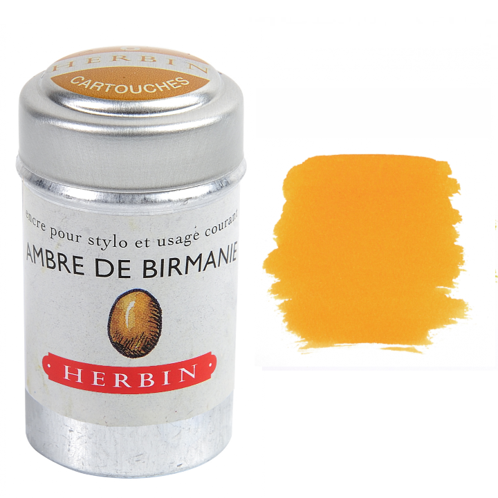 Bleu des Profondeurs (Deep Sea Blue) Fountain Pen Ink Cartridges - Tin of 6