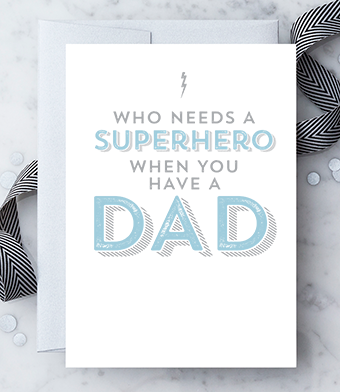 FD03 - Father's Day - Super Hero Dad Greeting Card
