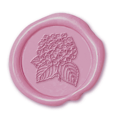 Hydrangea Adhesive Wax Seal Stickers for Envelopes and Invitations (25-Pack)