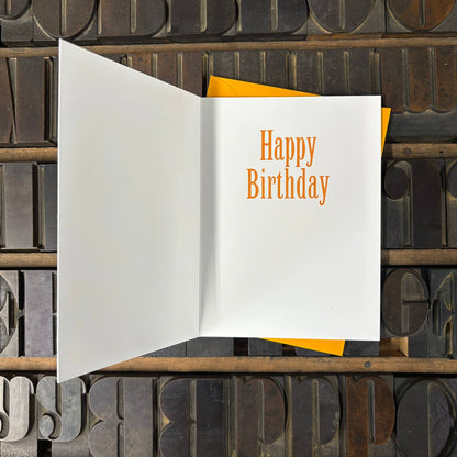 39 Again? Birthday Letterpress Greeting Card