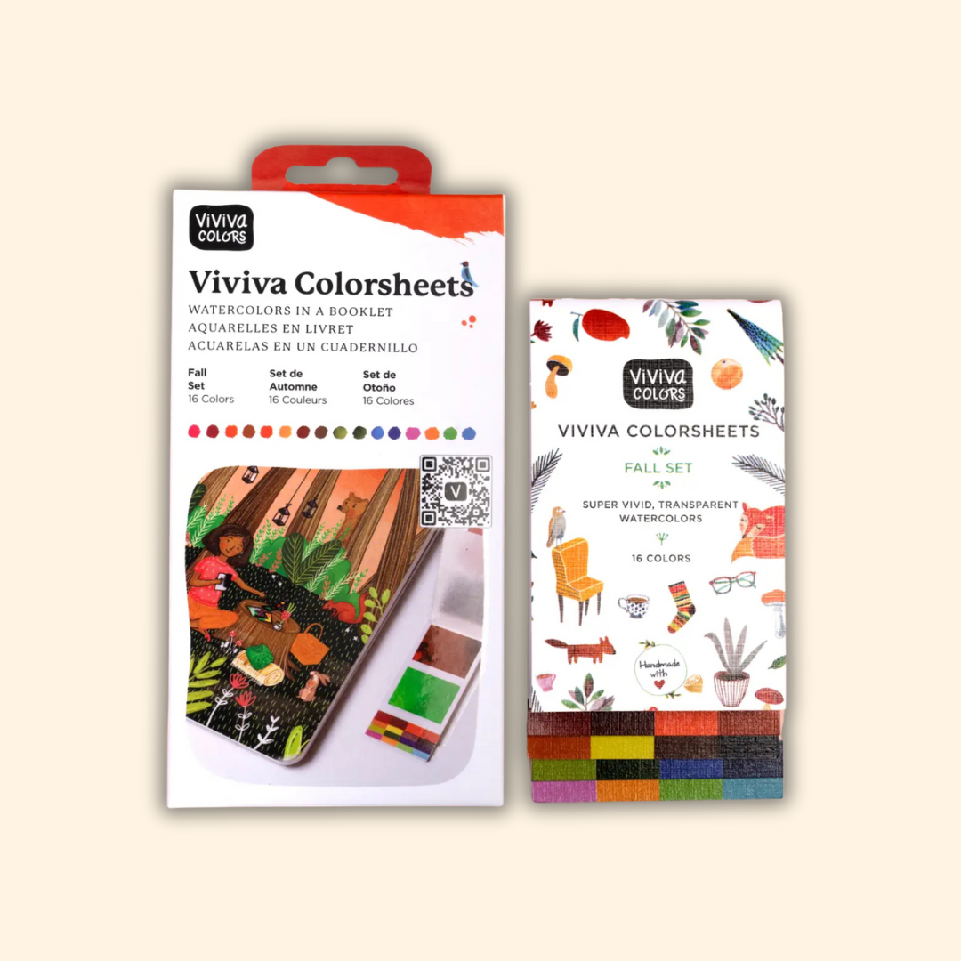 Autumn/Fall Colorsheets - 16 Handmade Watercolors