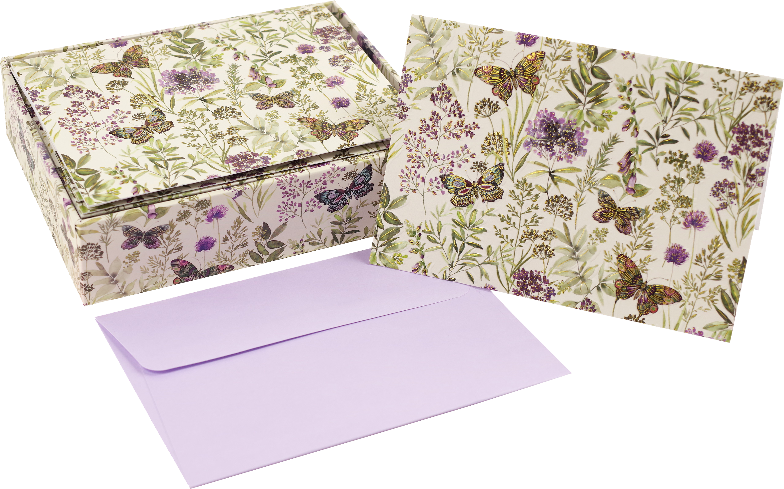 Amethyst Butterflies Note Cards
