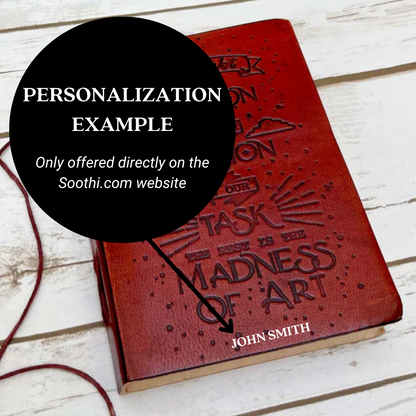 Henry James Quote Leather Journal - "Our Doubt is Our Passion" for Artists & Writers