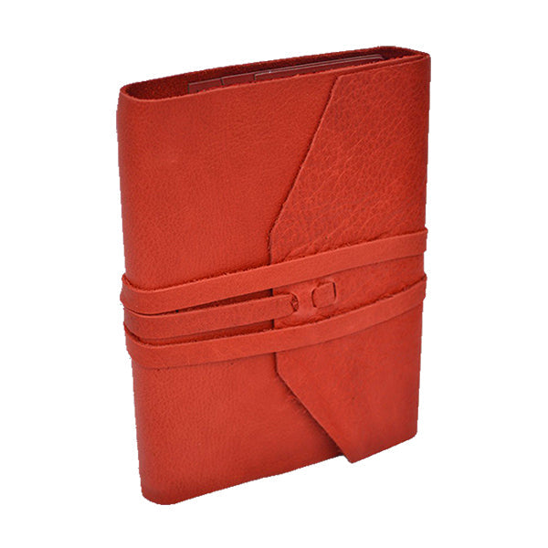 Manufactus Italian Leather Wrap Journal - Refillable - Handcrafted in Rome - 5x7"
