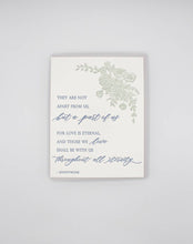 Sympathy Letterpress Card with Anonymous Literary Quote