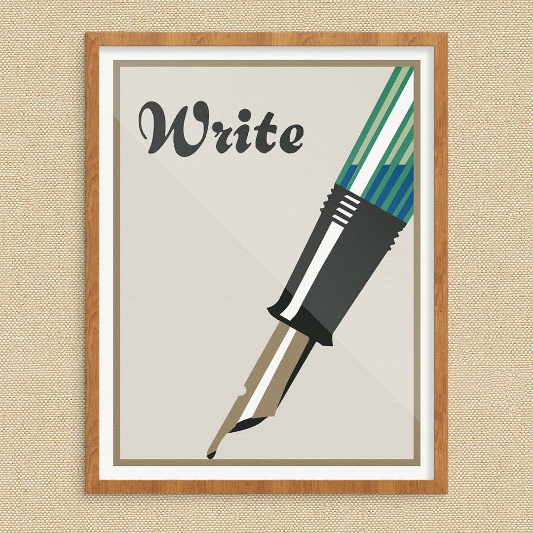 11" x 14" Write Elegant Fountain Pen Print