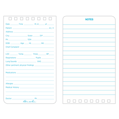 Rite in the Rain EMS Top Spiral Notebook, 3" x 5", Yellow