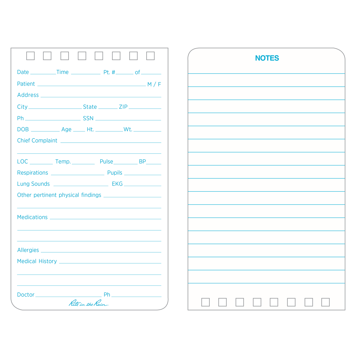 Rite in the Rain EMS Top Spiral Notebook, 3" x 5", Yellow