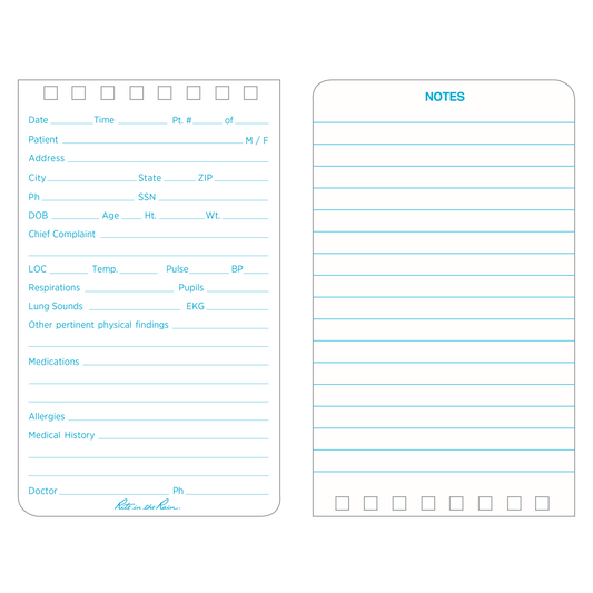 Rite in the Rain EMS Top Spiral Notebook, 3" x 5", Yellow
