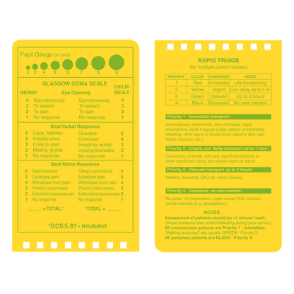 Rite in the Rain EMS Top Spiral Notebook, 3" x 5", Yellow