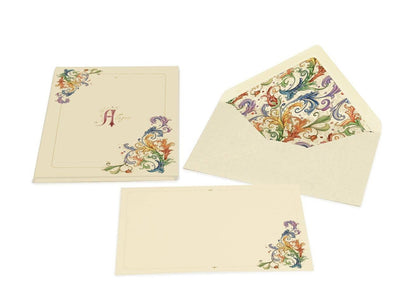 Portfolio Cards Large Size, Note Cards, Italian Stationery: PEACOCK