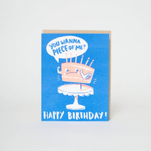Yolked Birthday Cake Punny Letterpress Greeting Card