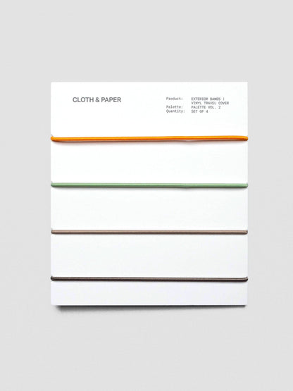 Exterior Bands | Vinyl Travel Cover: Tangent, Matcha, Au Lait, & Café Noir