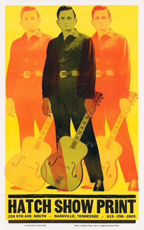 Triple Johnny Cash Poster