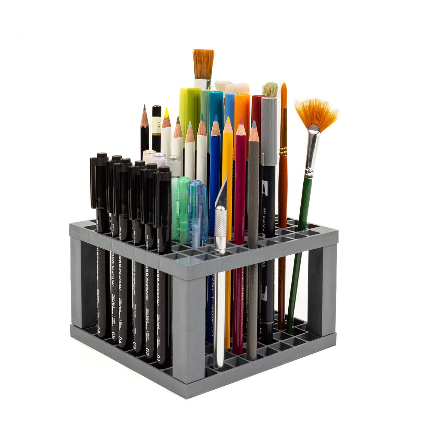 Dual Brush Pen Desk Stand