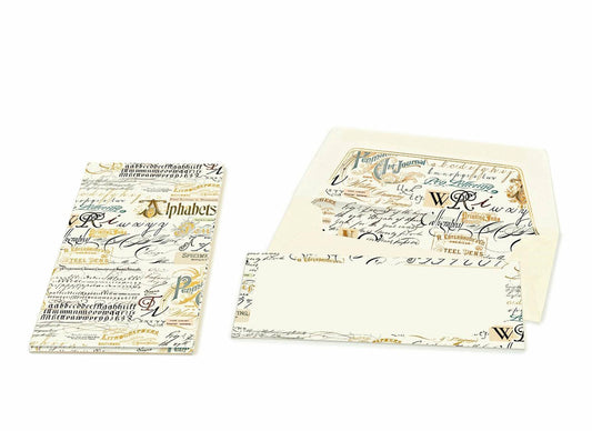 Long Portfolio Note Cards - CALLIGRAPHY