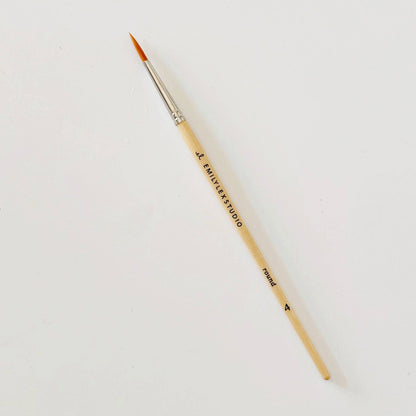 Watercolor paintbrush set of five wood brushes