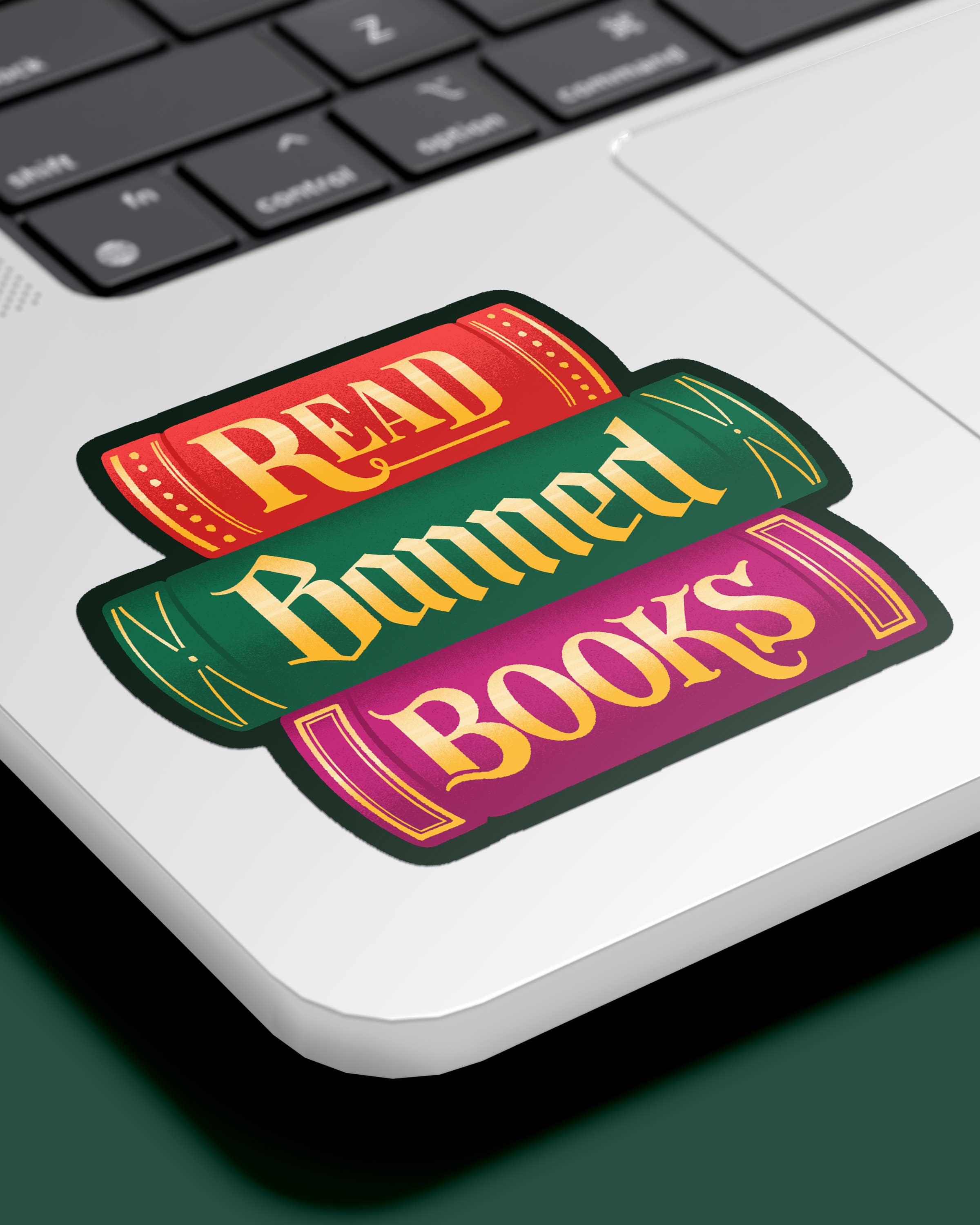 Read Banned Books - Hand-lettered sticker