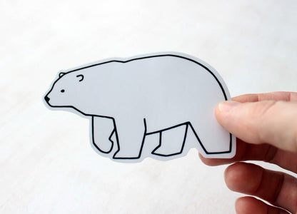 Polar Bear Sticker, Vinyl Animal Art Sticker