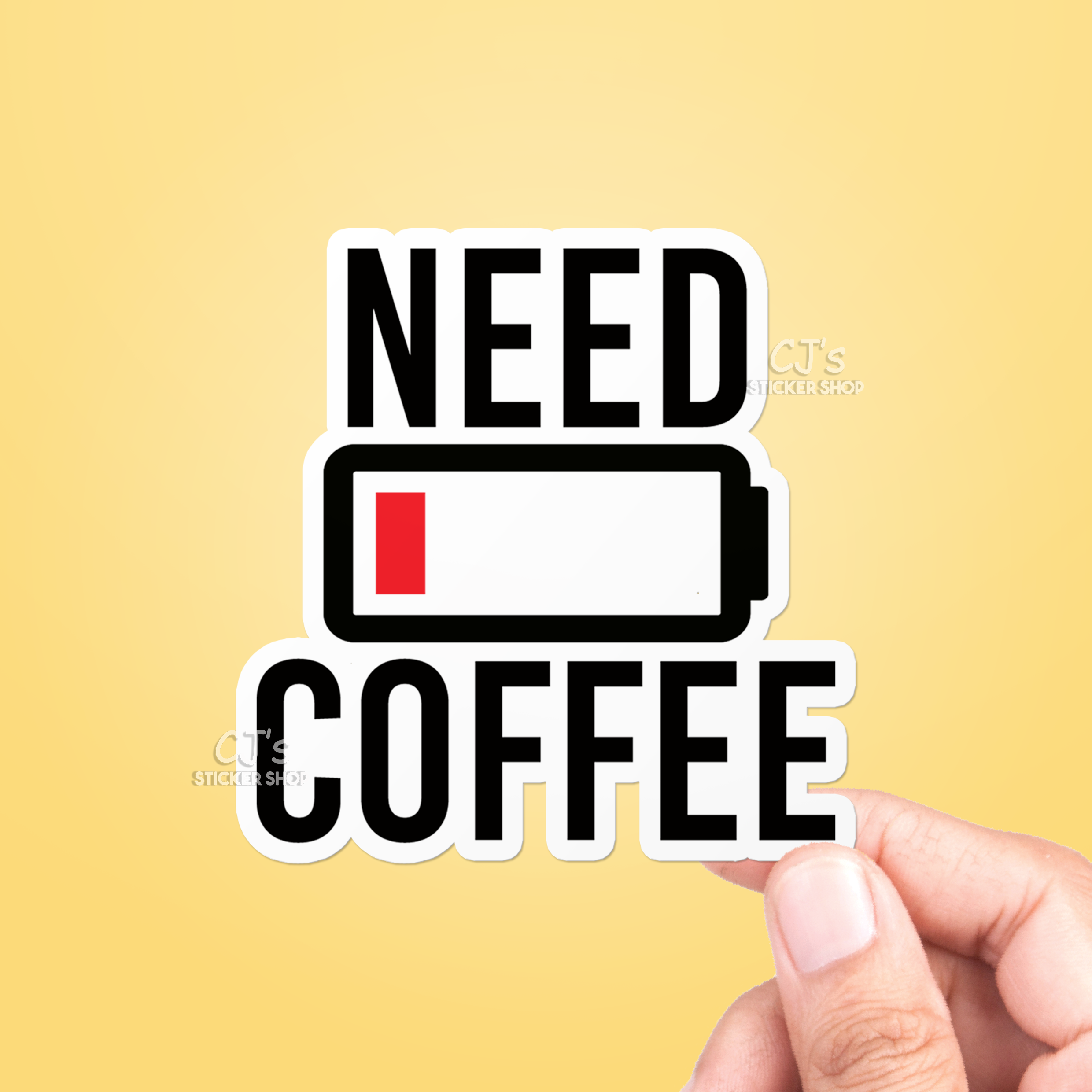 Need Coffee Sticker Vinyl Decal: 3"