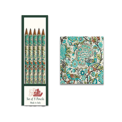 Pavone Decorated Italian Art Paper Pencils Pack of 5