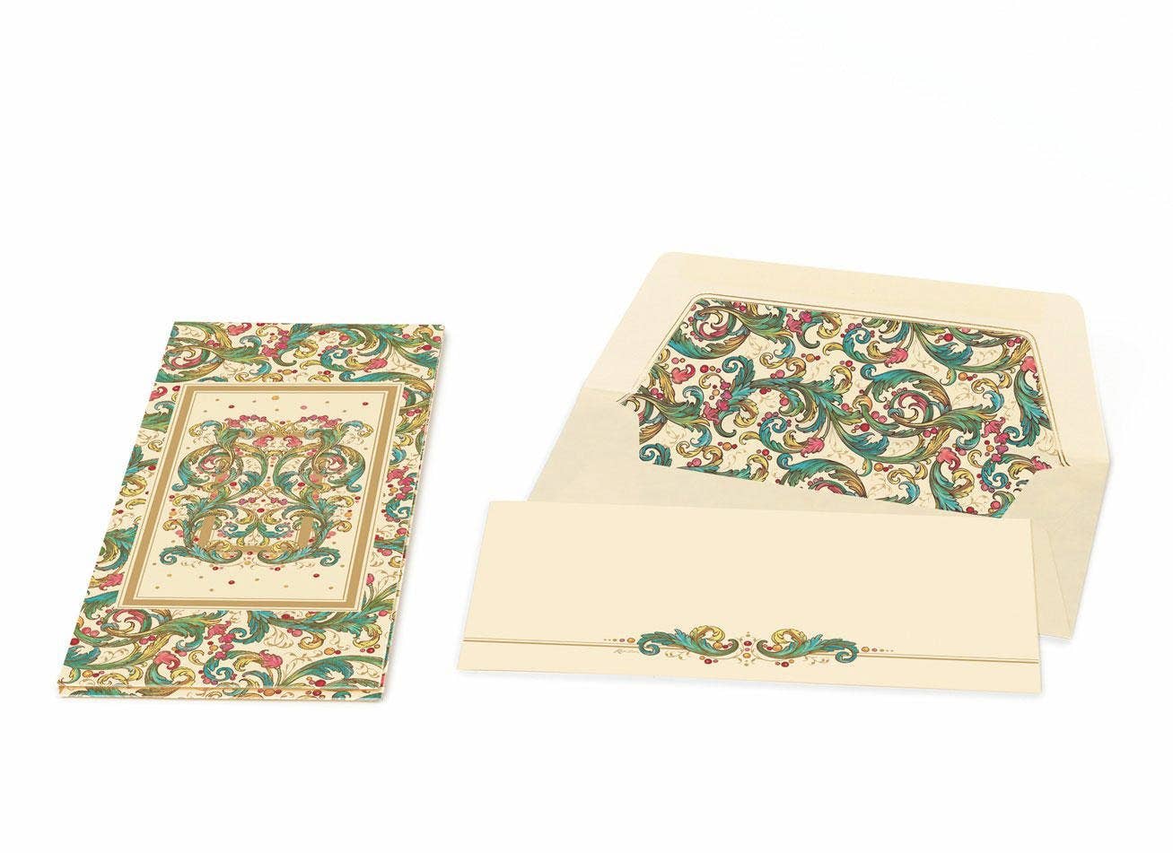 Long Portfolio Note Cards - CALLIGRAPHY