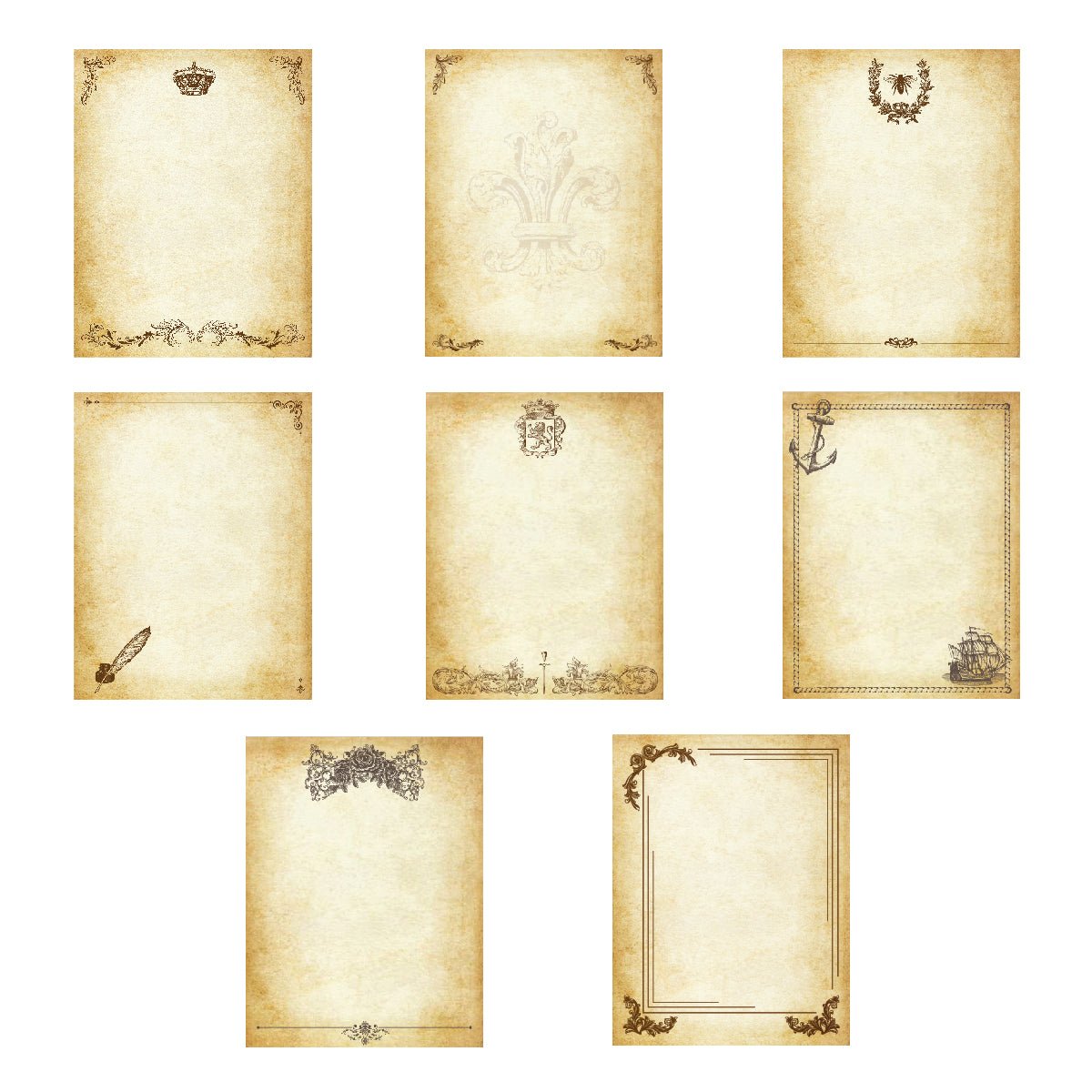 Parchment Stationery Vintage Design Boxed Gift Set -20/10 with Personalization option