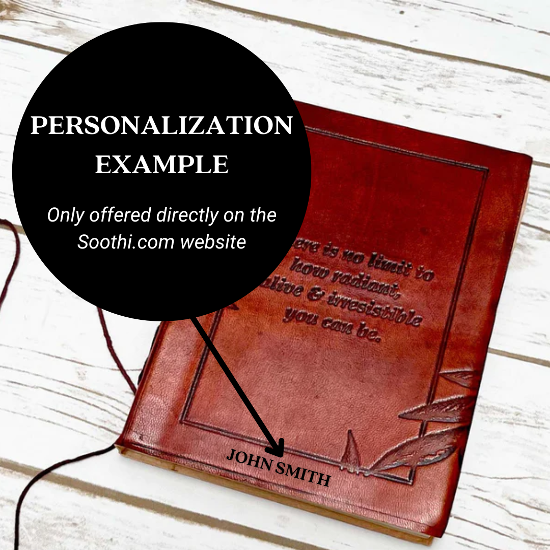 "No Limit To How Radiant" Leather Journal - Empowering & Sustainable Gift