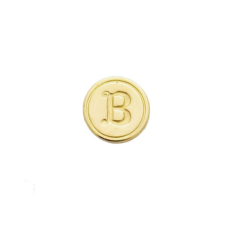Brass Serif Initial Wax Seal Stamp Gift Set with Gold Sealing Wax