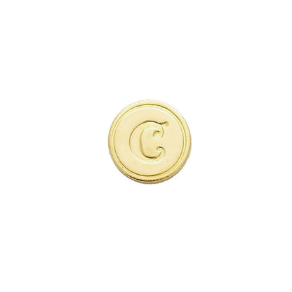 Brass Serif Initial Wax Seal Stamp Gift Set with Gold Sealing Wax