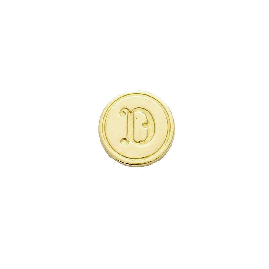 Brass Serif Initial Wax Seal Stamp Gift Set with Gold Sealing Wax