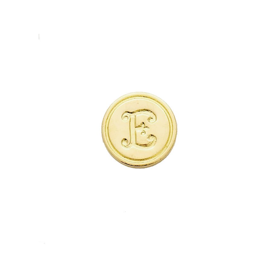 Brass Serif Initial Wax Seal Stamp Gift Set with Gold Sealing Wax