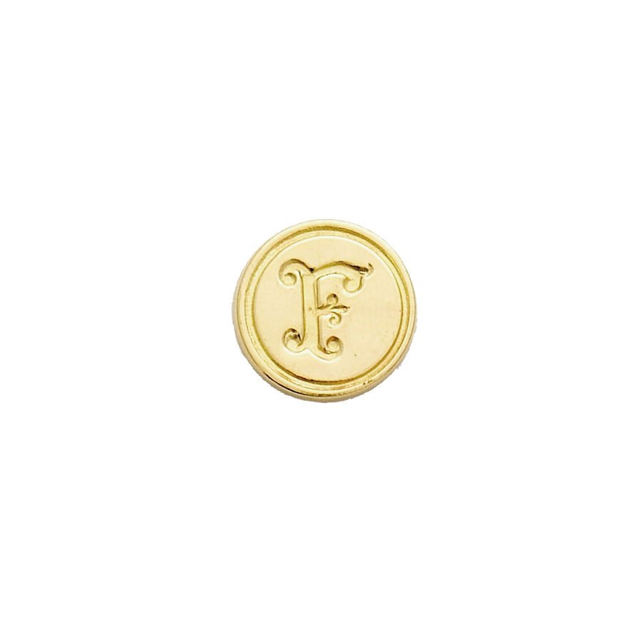 Brass Serif Initial Wax Seal Stamp Gift Set with Gold Sealing Wax