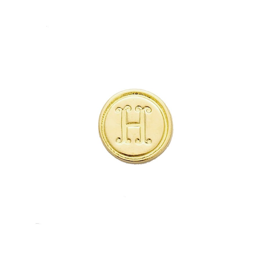 Brass Serif Initial Wax Seal Stamp Gift Set with Gold Sealing Wax