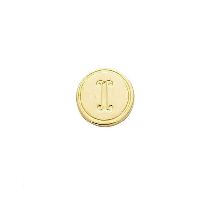 Brass Serif Initial Wax Seal Stamp Gift Set with Gold Sealing Wax