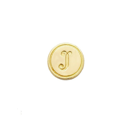 Brass Serif Initial Wax Seal Stamp Gift Set with Gold Sealing Wax