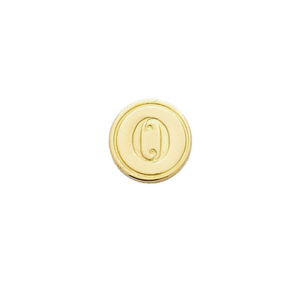 Brass Serif Initial Wax Seal Stamp Gift Set with Gold Sealing Wax