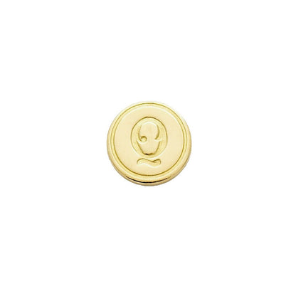 Brass Serif Initial Wax Seal Stamp Gift Set with Gold Sealing Wax