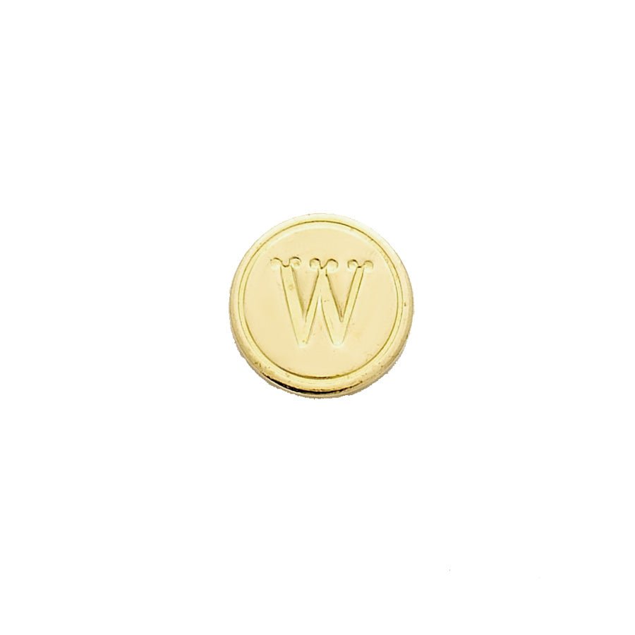 Brass Serif Initial Wax Seal Stamp Gift Set with Gold Sealing Wax