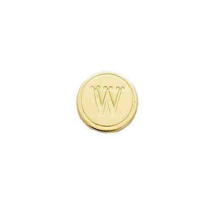 Brass Serif Initial Wax Seal Stamp Gift Set with Gold Sealing Wax