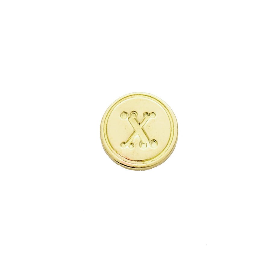 Brass Serif Initial Wax Seal Stamp Gift Set with Gold Sealing Wax