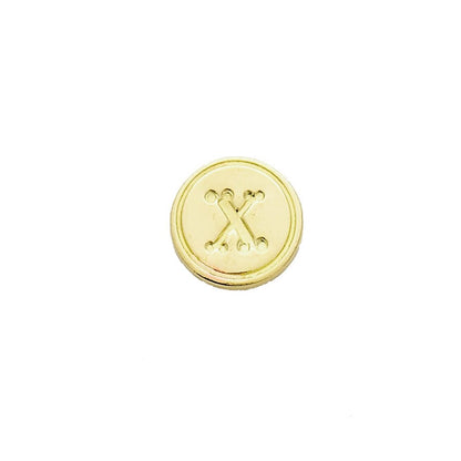 Brass Serif Initial Wax Seal Stamp Gift Set with Gold Sealing Wax