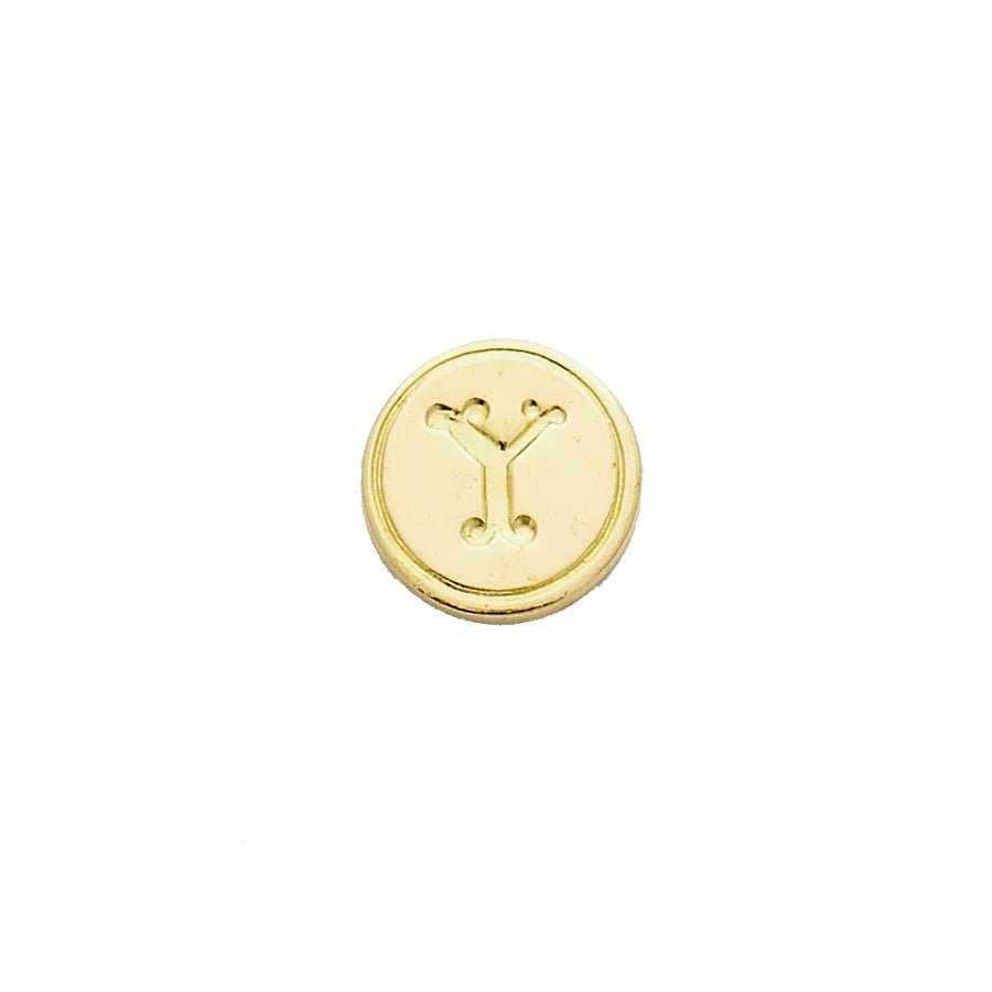 Brass Serif Initial Wax Seal Stamp Gift Set with Gold Sealing Wax